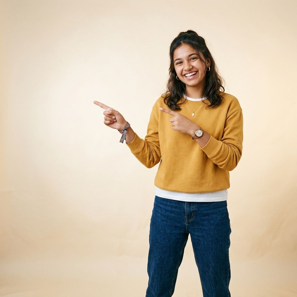 Enthusiastic Chitran student pointing to enrollment button